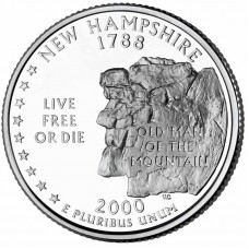 25 центов США 2000 Нью-Гэмпшир, штаты