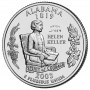25 центов США 2003 Алабама, штаты