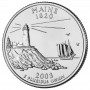 25 центов США 2003 Мэн, штаты