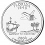25 центов США 2004 Флорида, штаты