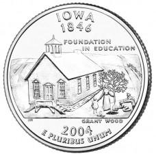 25 центов США 2004 Айова, штаты