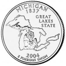 25 центов США 2004 Мичиган, штаты