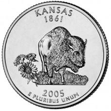 25 центов США 2005 Канзас, штаты