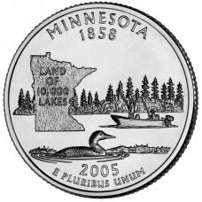 25 центов США 2005 Миннесота, штаты