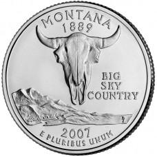 25 центов США 2007 Монтана, штаты