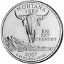 25 центов США 2007 Монтана, штаты
