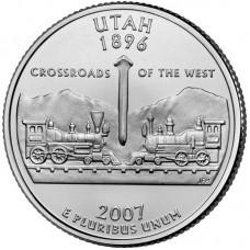 25 центов США 2007 Юта, штаты