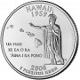 25 центов США 2008 Гавайи, штаты