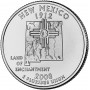 25 центов США 2008 Нью-Мексико, штаты
