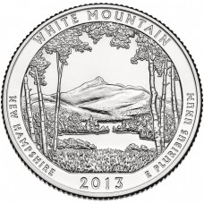 25 центов США 2013 Национальный лес Белые горы, 16-й парк
