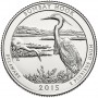 25 центов США 2015 Национальное убежище дикой природы Бомбай-Хук, 29-й парк