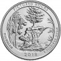 25 центов США 2018 Национальные Озёрные Побережья Живописных Камней, 41-й парк