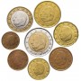 Набор евро монет Бельгия, 8 штук, случайный год