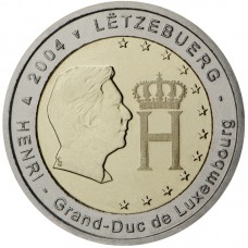 2 Евро 2004 Люксембург - герцог Люксембурга Анри Нассау