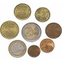 Набор евро монет Финляндия случайный год XF 8 штук