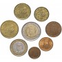 Набор евро монет Испания, случайный год, 8 штук