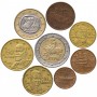 Набор евро монет Греция, случайный год, 8 штук