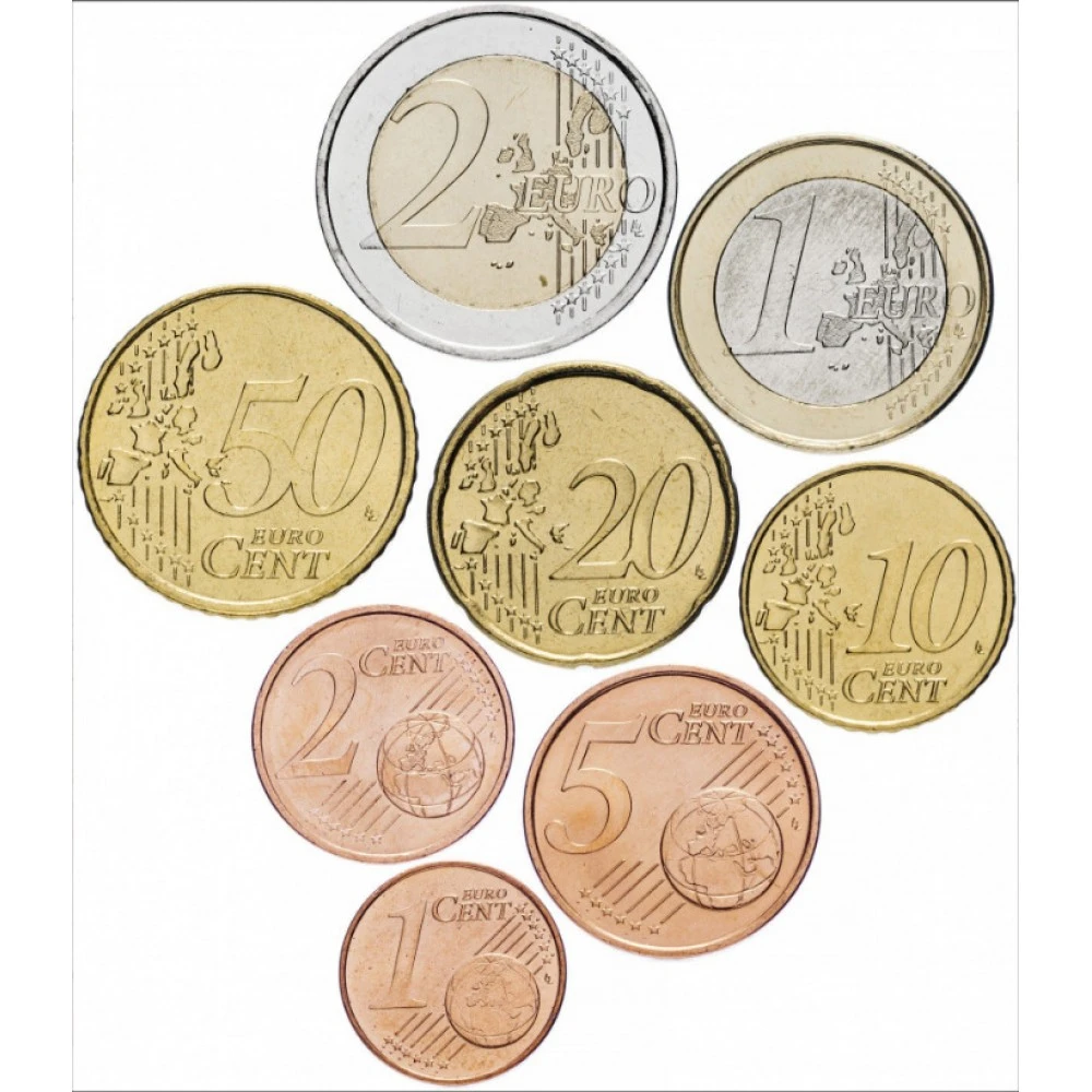 Купить евро в рязани. Монеты евро Испании. Люксембург 2005 набор евро монет UNC. Испания годовой набор евро 2003-2011 год (8 монет). 20 Eurocent 2008 Espana монеты.