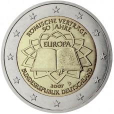2 Евро 2007 Германия (D) XF.Римский договор