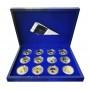 Набор из 12 монет 20 рублей 2013 Знаки Зодиака в подарочной коробке - Беларусь - Серебро и золото.