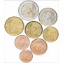 Набор евро монет Бельгия 2011-2015, 8 штук UNC