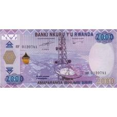 Руанда 2000 франков 2014 год Pick 40 UNC