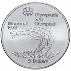 Канада 5 долларов 1976 XXI Летние Олимпийские игры, Монреаль 1976, Прыжки в воду